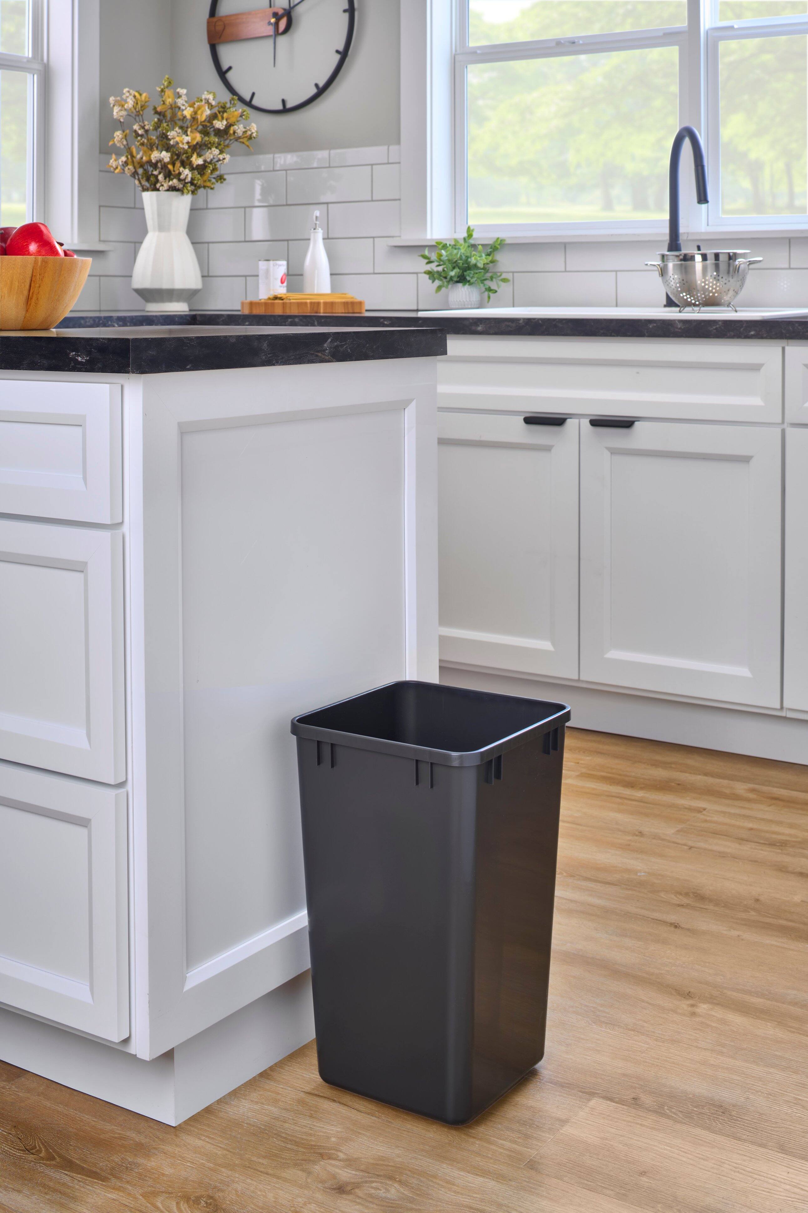 Alt View 1. Rev-A-Shelf - Rev-A-Shelf Polymer Replacement 27 qt. Trash Bin, Black, 2 Pack, RV-1024-18-2 - Black.