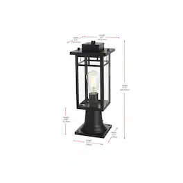 Elegant Lighting - Mercer 7 inch Outdoor Pendant - Black