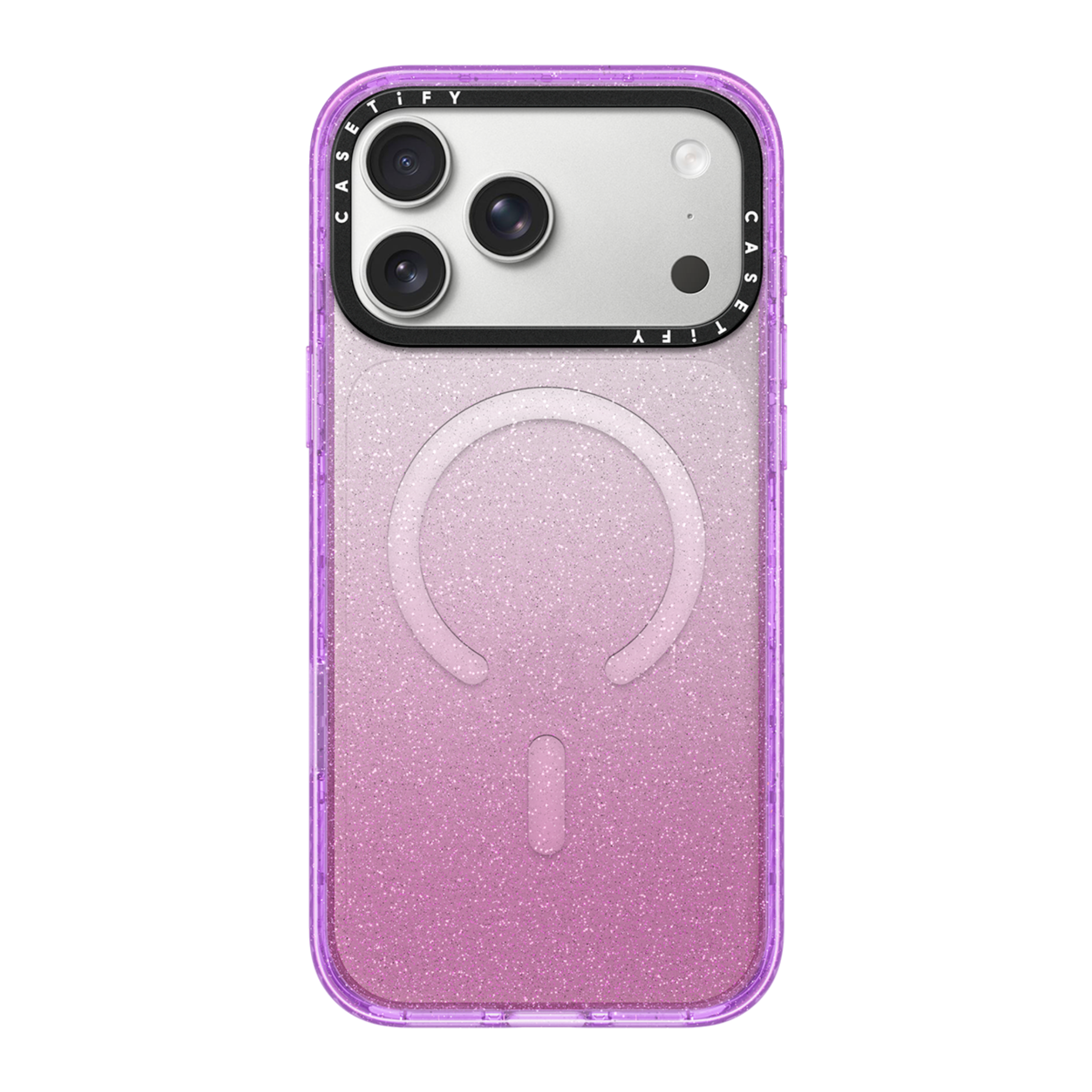 CASETiFY - Impact Case MagSafe Compatible for Apple iPhone 18 Pro Max and 17 Pro Max Devices - Glitter Purple