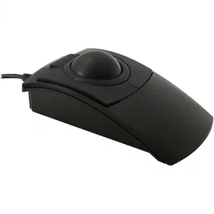 Front. X-Keys - Califone X-keys O-Trac Dual USB PS/2 Trackball Black - Cable - Black - PS/2 - Scroll Wheel - 3 Button(s) - Symmetrical - Black.