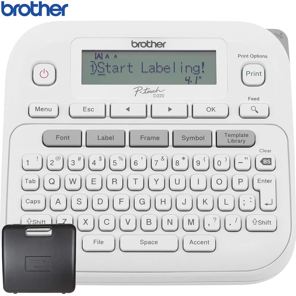 Brother - PTD220 Home/Office Everyday Label Maker + CCD220 Carrying Storage Case Bundle