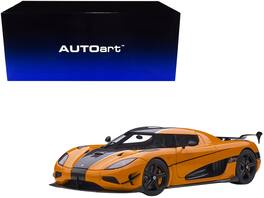Koenigsegg Agera RS Cone Carbon Accents 1/18 Model Car by Autoart - Orange With Black