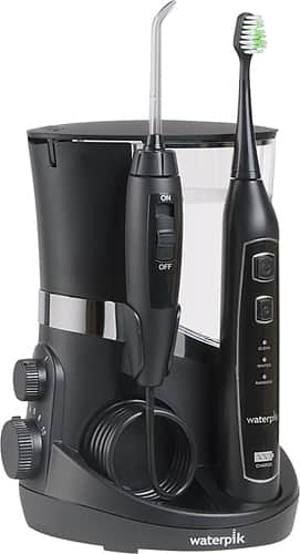Waterpik - Complete Care 5.0 Water Flosser and Triple Sonic Toothbrush - Black - Angle