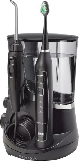 Waterpik - Complete Care 5.0 Water Flosser and Triple Sonic Toothbrush - Black - Angle Zoom