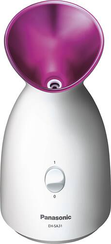 Panasonic - Nano Facial Steamer - White/Pink - Angle