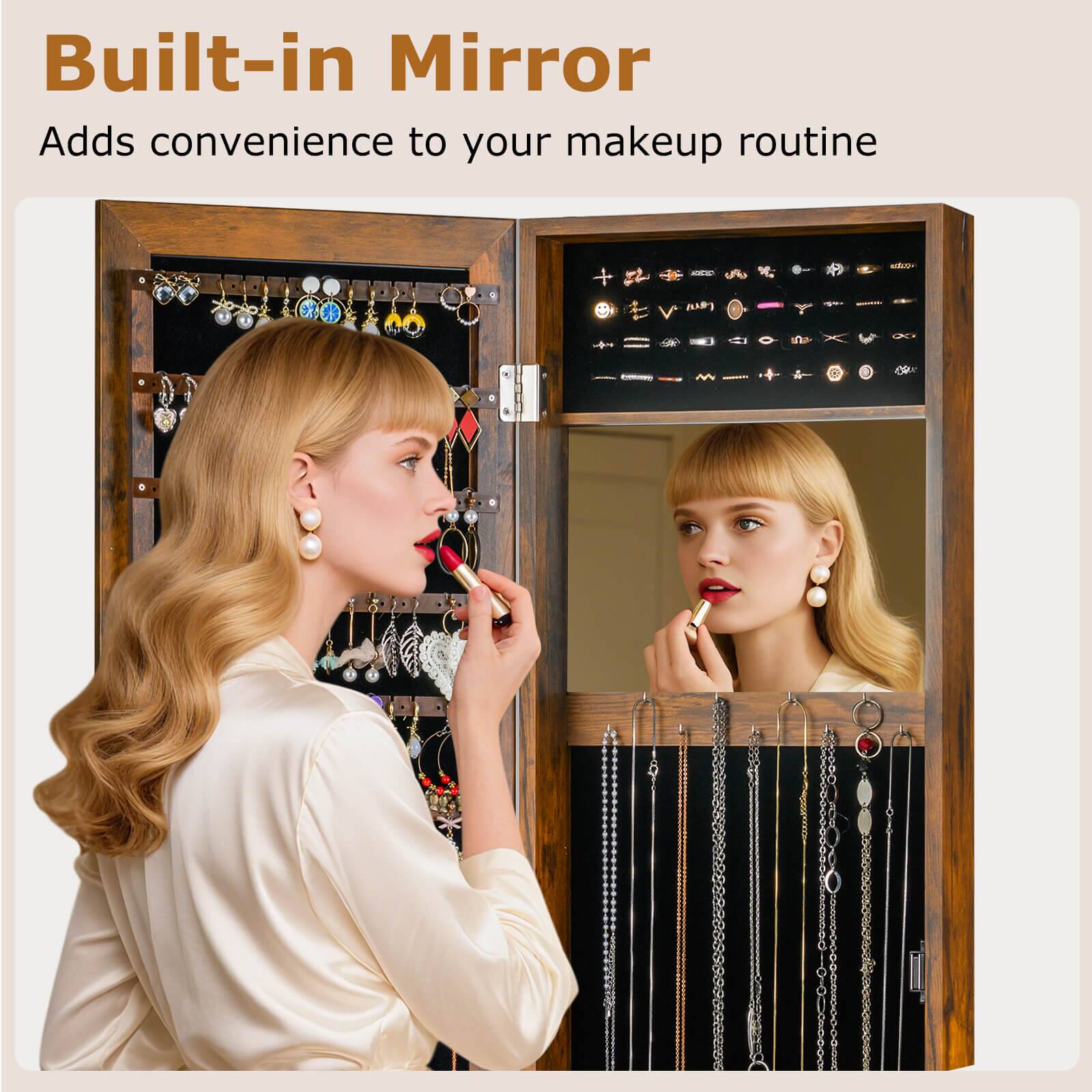 Built-in Mirror  
Adds convenience to your makeup routine
