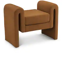 Meridian Furniture - Sloan Saddle Velvet Bench - Brown