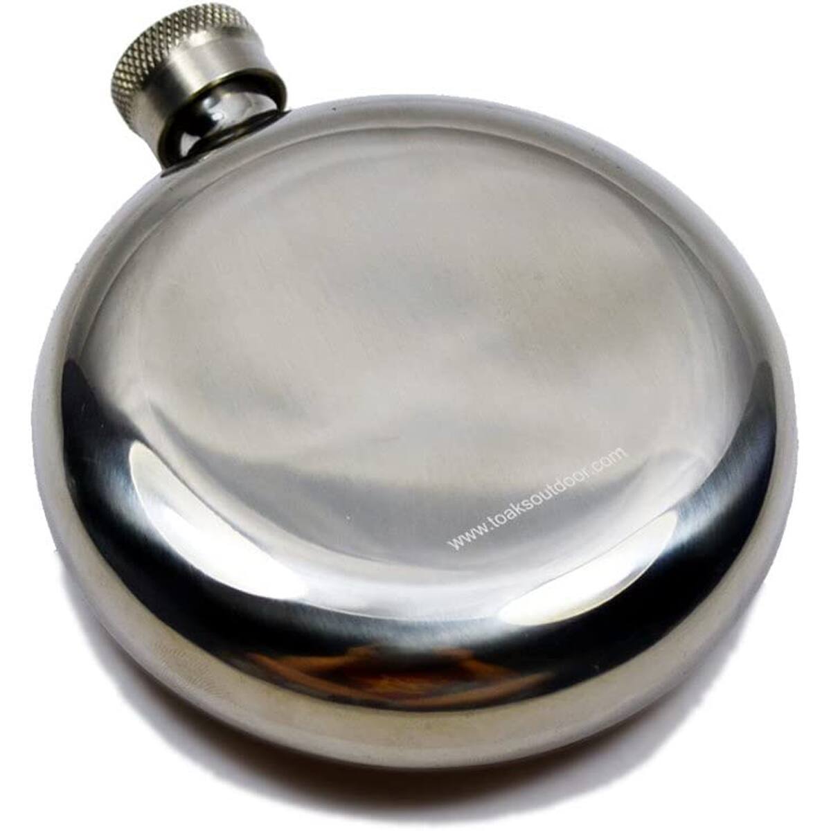 Alt View 1. TOAKS - TOAKS 150ml Titanium Wine Flask FLASK-150 - Outdoor Camping - Silver.
