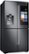 Angle Zoom. Samsung - Family Hub 22.08 Cu. Ft. Counter-Depth 4-Door Flex Smart French Door Refrigerator - Black Stainless Steel.