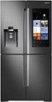 Front Zoom. Samsung - Family Hub 22.08 Cu. Ft. Counter-Depth 4-Door Flex Smart French Door Refrigerator - Black Stainless Steel.