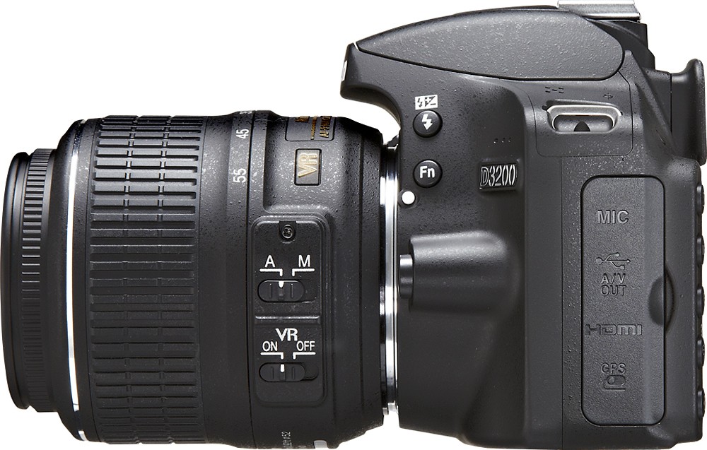 Nikon D3200 DSLR Camera with 18-55mm NIKKOR VR Lens Bundle - Black 25492 A