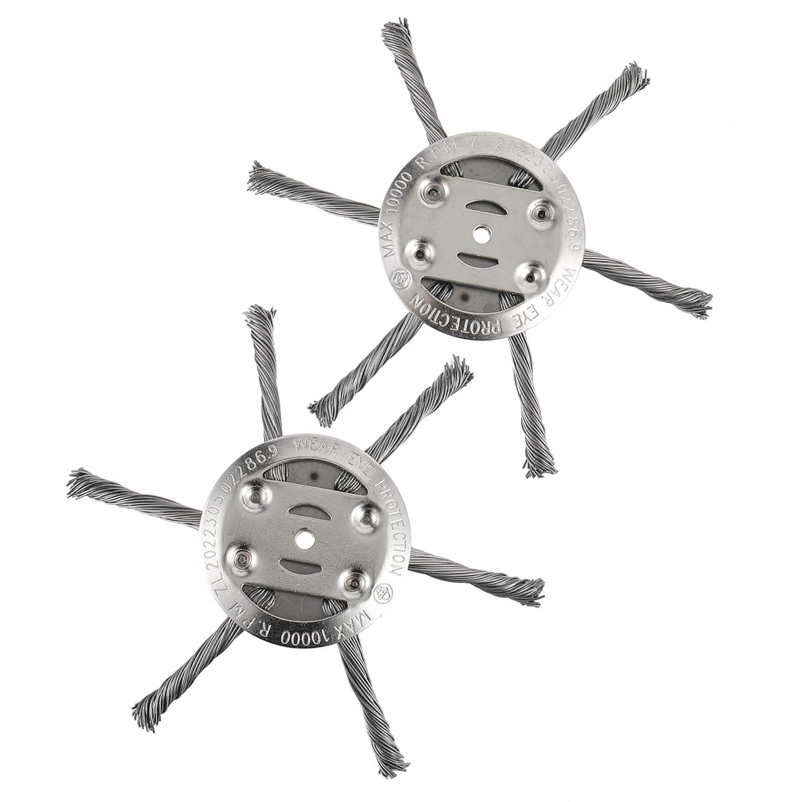 Giantpower - 6 Inch Steel Wire Grass Trimmer Head, set of 2 - Silver