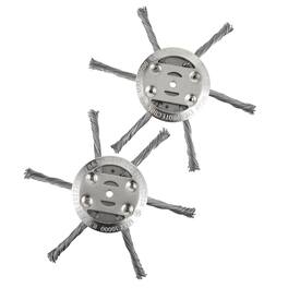 Giantpower - 6 Inch Steel Wire Grass Trimmer Head, set of 2 - Silver