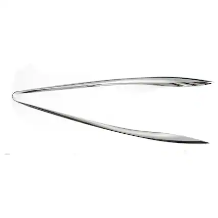 Front. Cuisipro - 7 inch Tempo Ice Tongs, Stainless Steel - Silver.