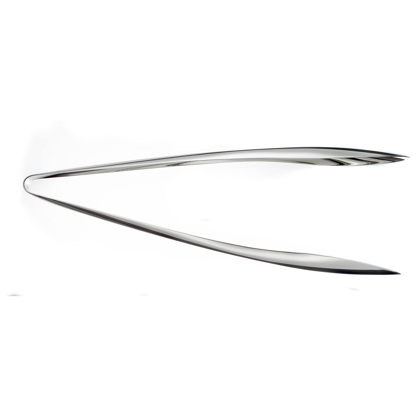 Front. Cuisipro - 7 inch Tempo Ice Tongs, Stainless Steel - Silver.