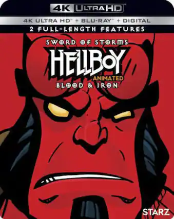 Front. Hellboy Animated: Sword of Storms / Blood & Iron - 4K Blu-Ray.