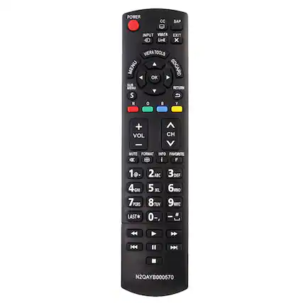 POWER CC SAP INPUT VIERRA LINK EXIT TOOLS MENU SDCARD OK A SUB MENU RETURN S R G B Y + VOL - CH V MUTE FORMAT INFO FAVORITE + i F 1@. 2@. 3@. 4GH 5JKL 6MNO 7PQRS 8TUV 9WXYZ 0-, LAST* 2ABC 3DEF 5 JKL 8TW TUV 0-, - 3DEF DEF 6MNO 9% # - l N2QAYB000570