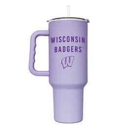 Logo Brands - Wisconsin Badgers 40oz. Lavender Soft Touch Tumbler - Multicolor