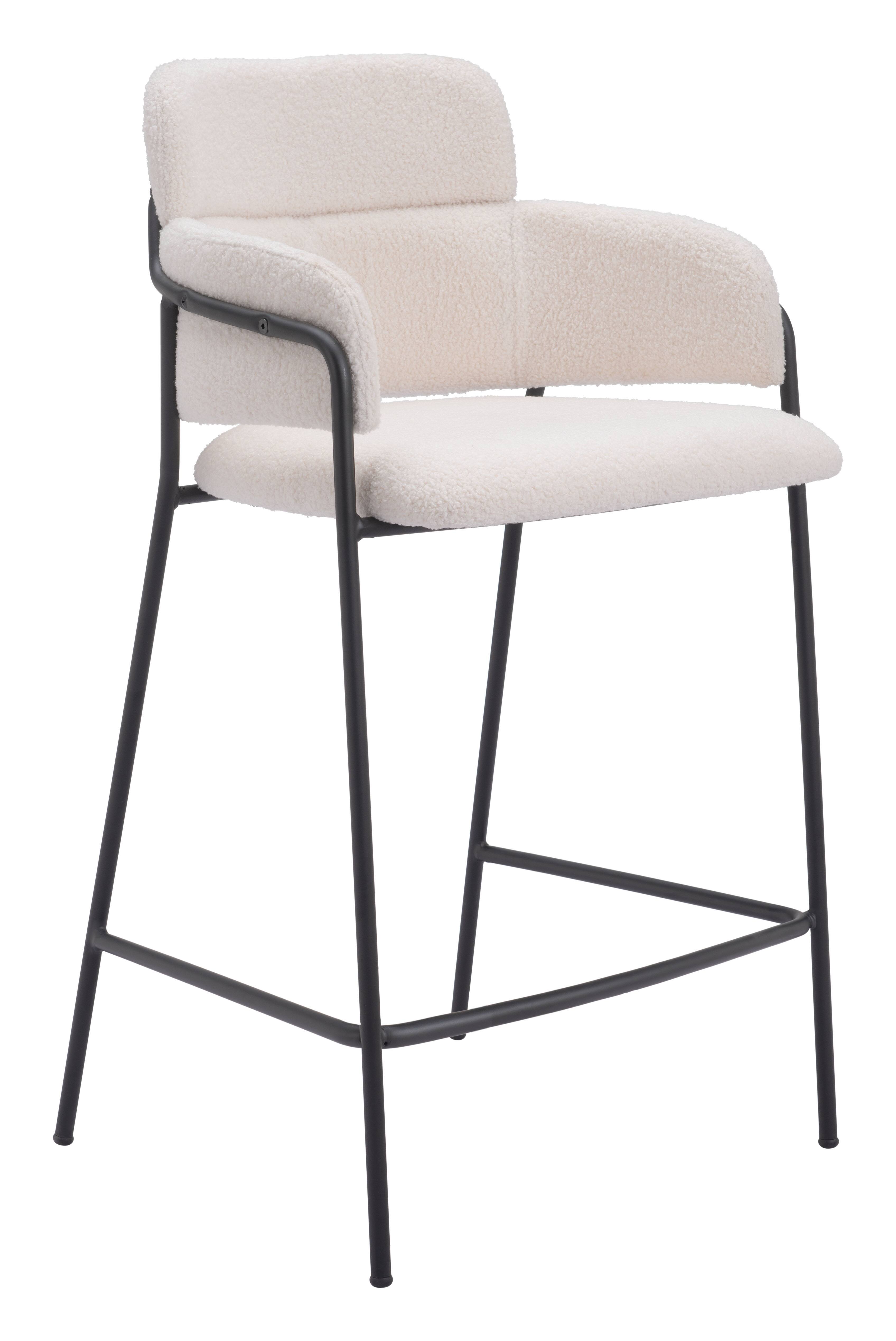 Hivvago - Marcel Counter Stool (Set of 2) - Cream