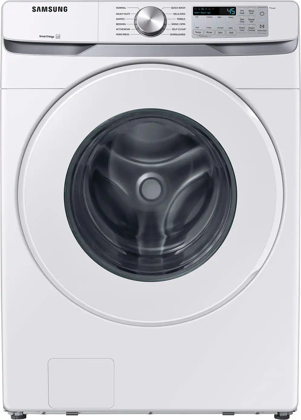 Samsung - Open Box 5.1 Cu. Ft. High-Efficiency Stackable Smart Front Load Washer with Vibration Reduction Technology+ - White