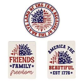 BreeBe - *Land of the Free Magnet - 3 Asstd - Red, Green, Navy Blue