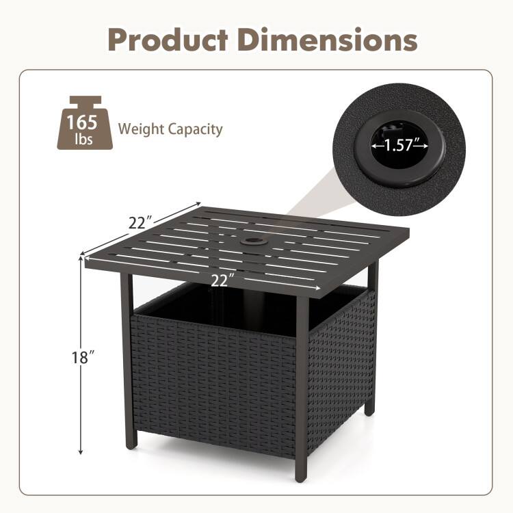 Product Dimensions: 165 lbs Weight Capacity, 22" x 22" x 18", 1.57"
