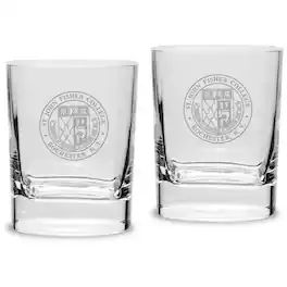 Jardine - St John Fisher Cardinals 11.75oz. Square Double Old Fashioned Glass Set - Multicolor