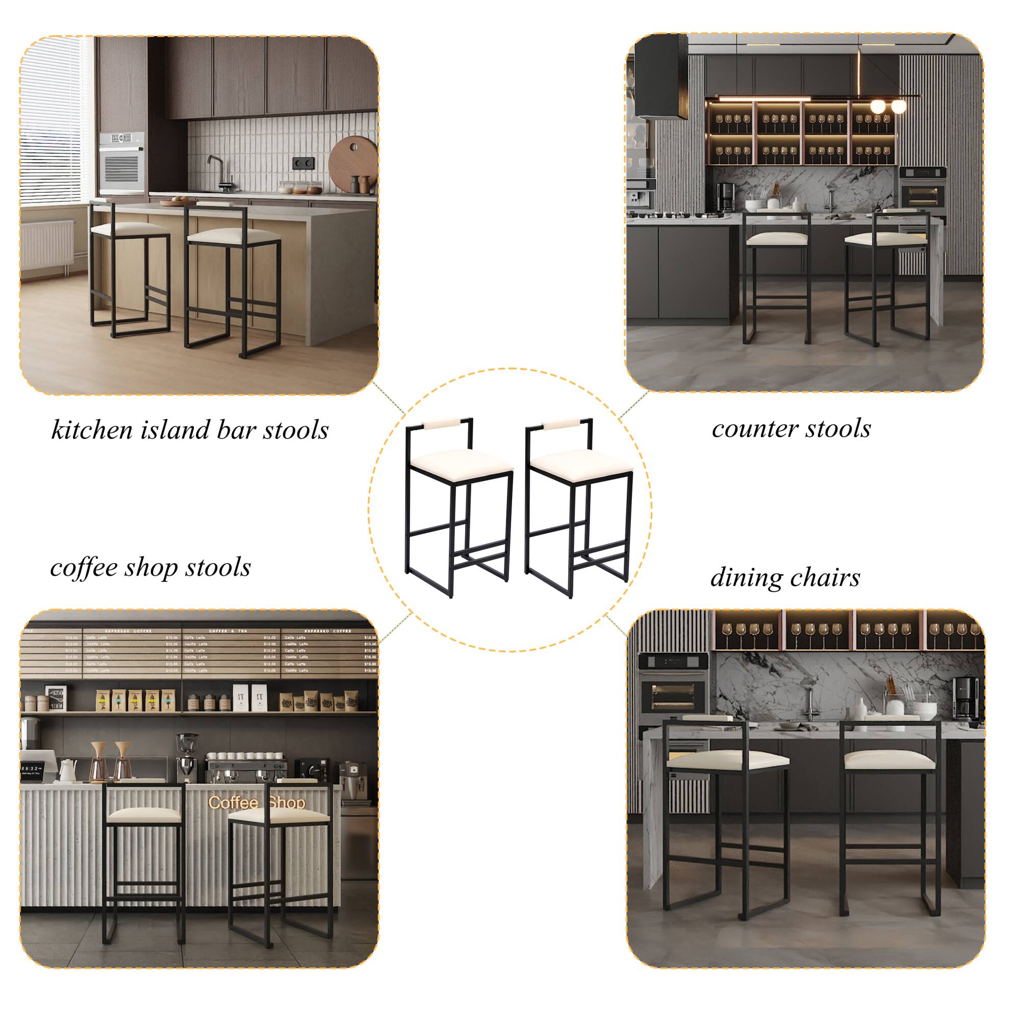 kitchen island bar stools  
counter stools  
coffee shop stools  
dining chairs