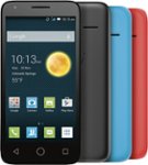 Front Zoom. Alcatel - OneTouch PIXI3 4.5 with 4GB Memory Cell Phone (Unlocked) - Black.