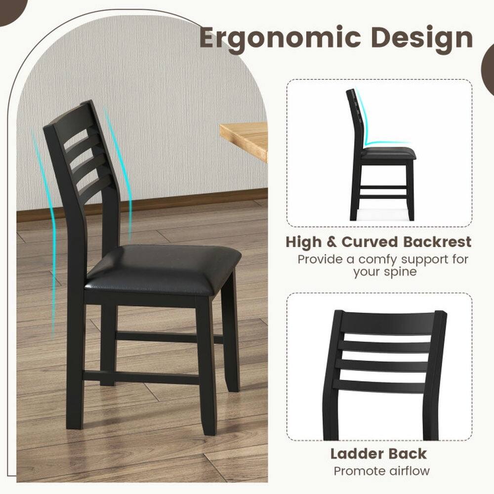 Ergonomic Design

High & Curved Backrest  
Provide a comfy support for your spine

Ladder Back  
Promote airflow