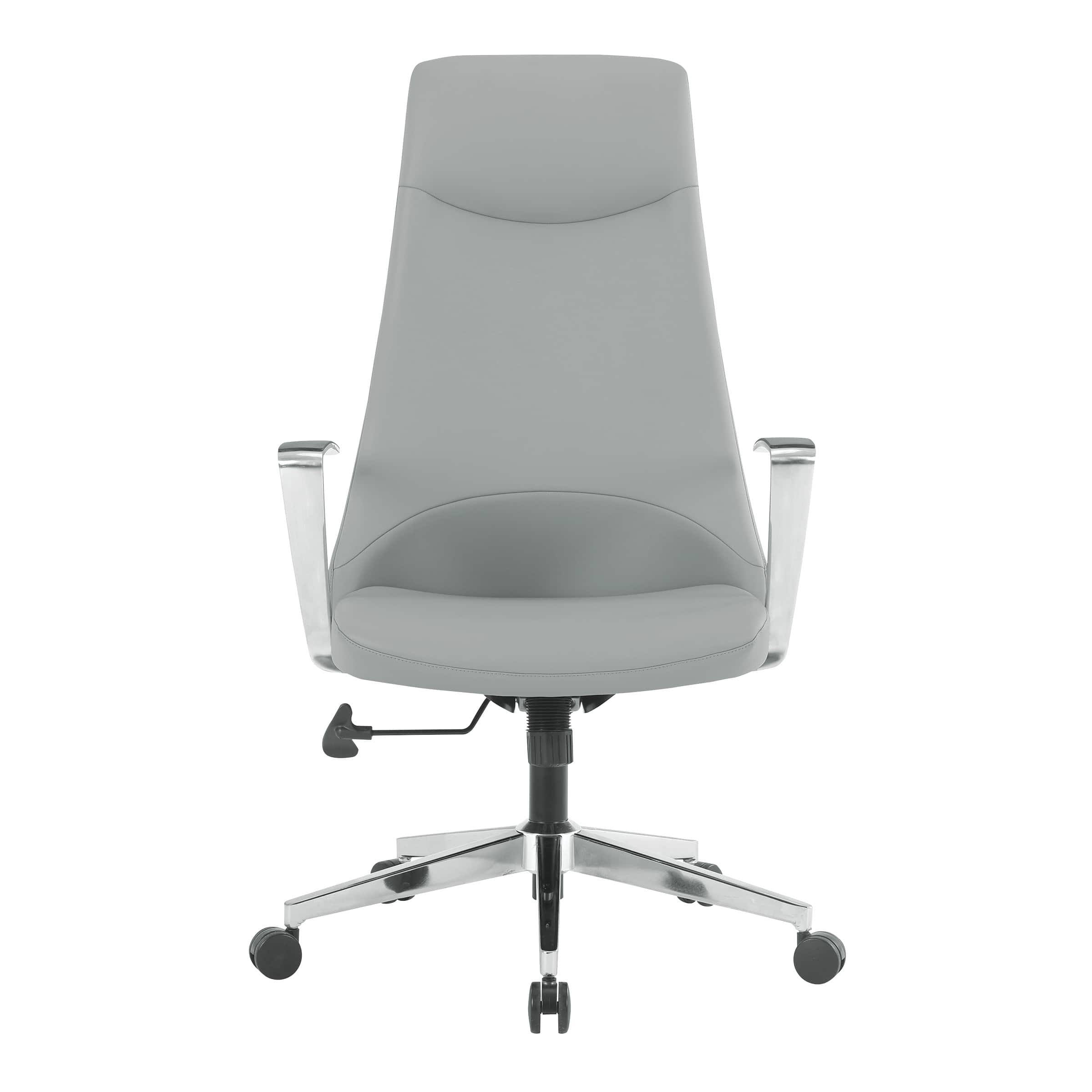 Front. Office Star Products - High Back Antimicrobial Fabric Office Chair - Dillon Steel.