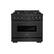 Front. ZLINE - 36 in. Wide 6 Burner Classic Dual Fuel Range with Convection Oven (CDRB-36) - Black Stainless Steel.