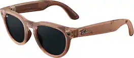 Ray-Ban Meta - Headliner (Gen 2) glasses with Meta AI, Audio, Photo, Video Compatibility - Transitions Grey Lenses - Matte Transparent Peach