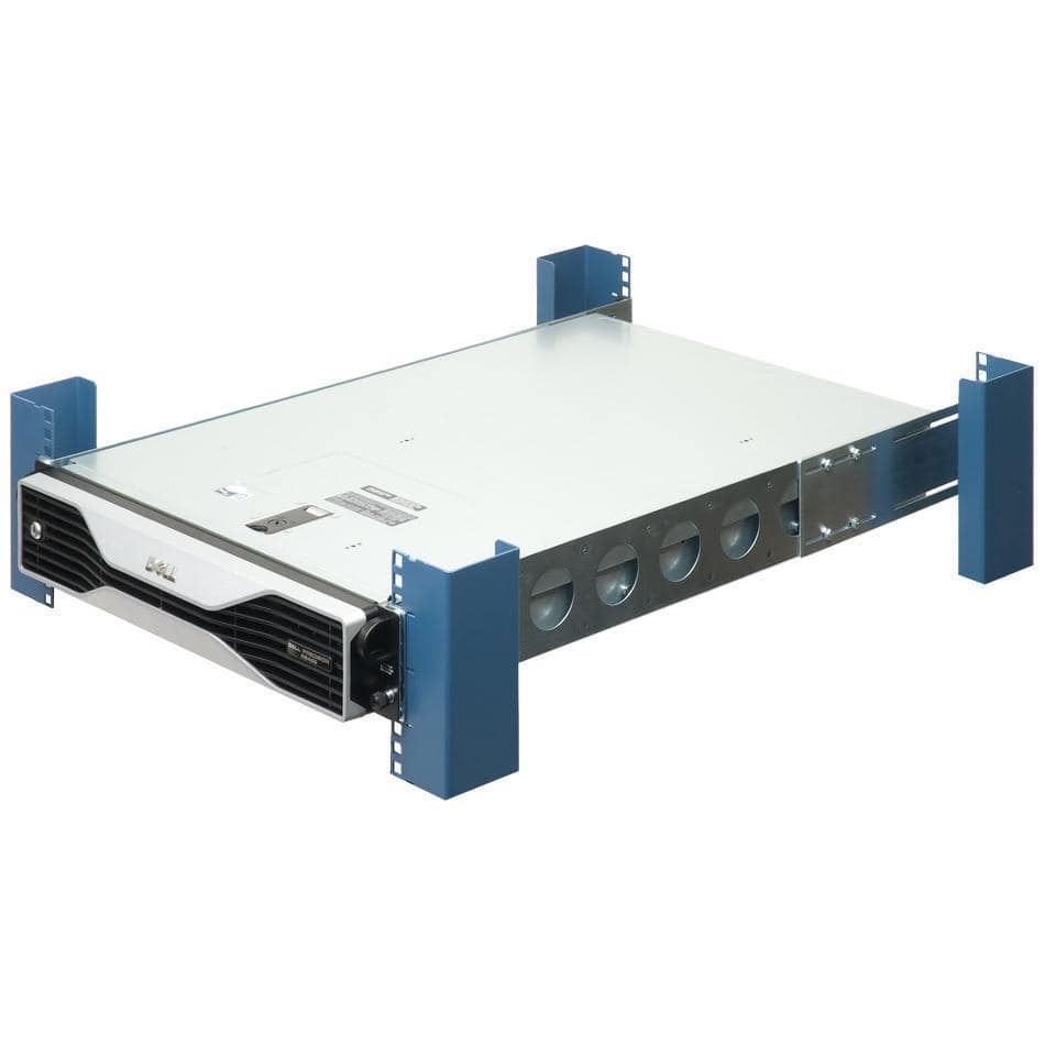 RackSolutions - 2U Universal Rail 31in Depth with Wirebar - 200 lbs Capacity, Compatible with Square, and Threaded Holes - Metallic