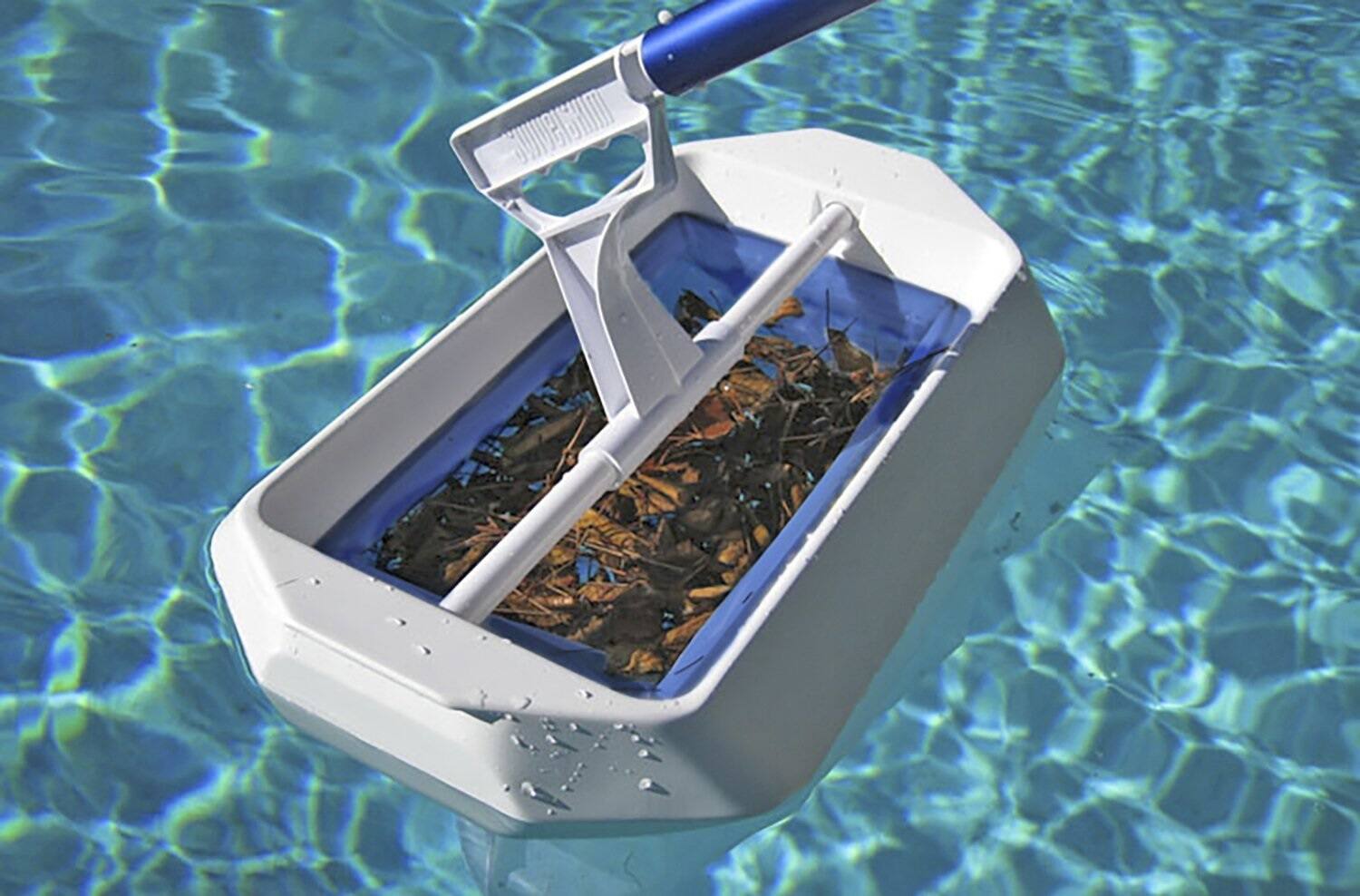 Alt View 1. Pool Central - 20" Blue and White Swivel Skim Elite Swimming Pool Bi-Directional Skimmer - Blue.