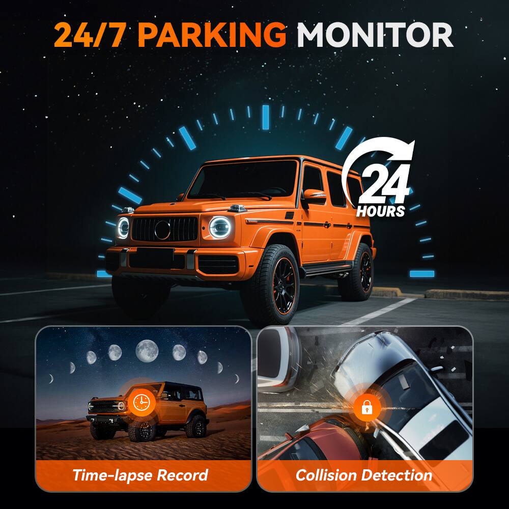 24/7 PARKING MONITOR

24 HOURS

Time-lapse Record

Collision Detection