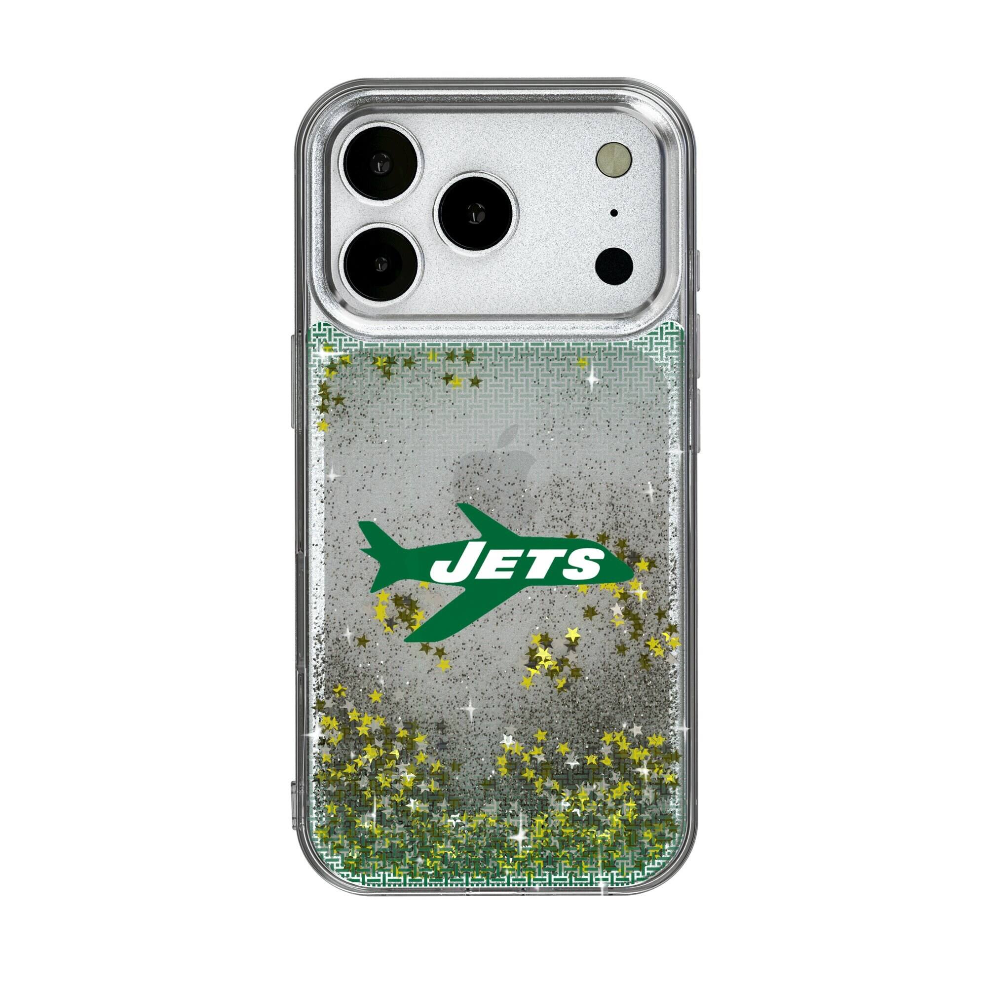 Front. Keyscaper - Linen Logo iPhone Glitter Case - 15 Pro - Multicolor.