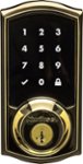 Front Zoom. Kwikset - Signature Series SmartCode 916 Touchscreen Electronic Deadbolt - Lifetime Polished Brass.