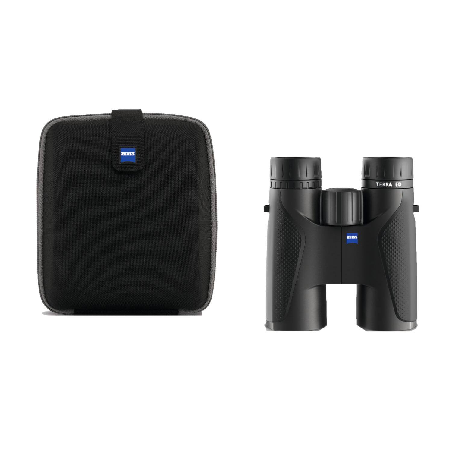 Left. ZEISS - Zeiss 10x42 Terra ED Binoculars (Black) and Zeiss Cleaning Kit Bundle.