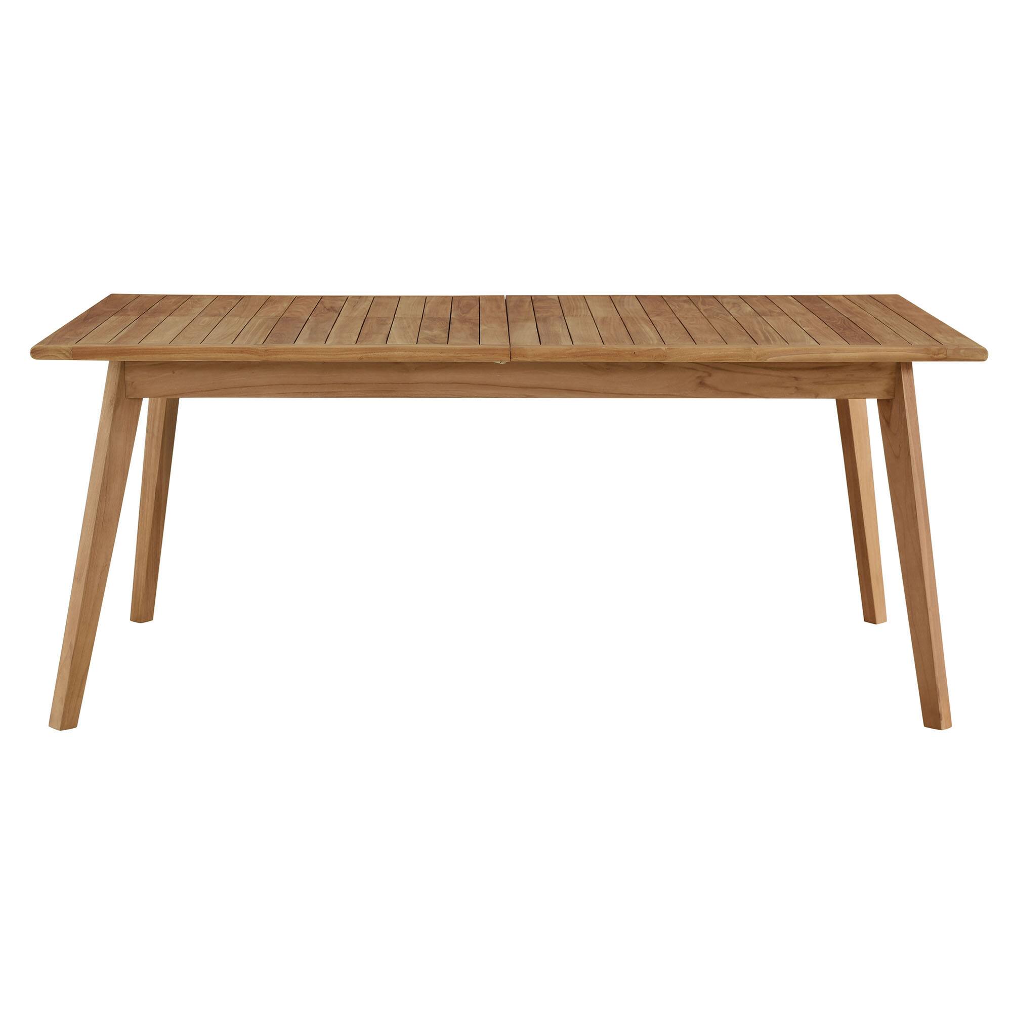 Alt View 2. Modway - Vienna Outdoor Patio Teak Wood Extendable Dining Table by Modway - Natural.