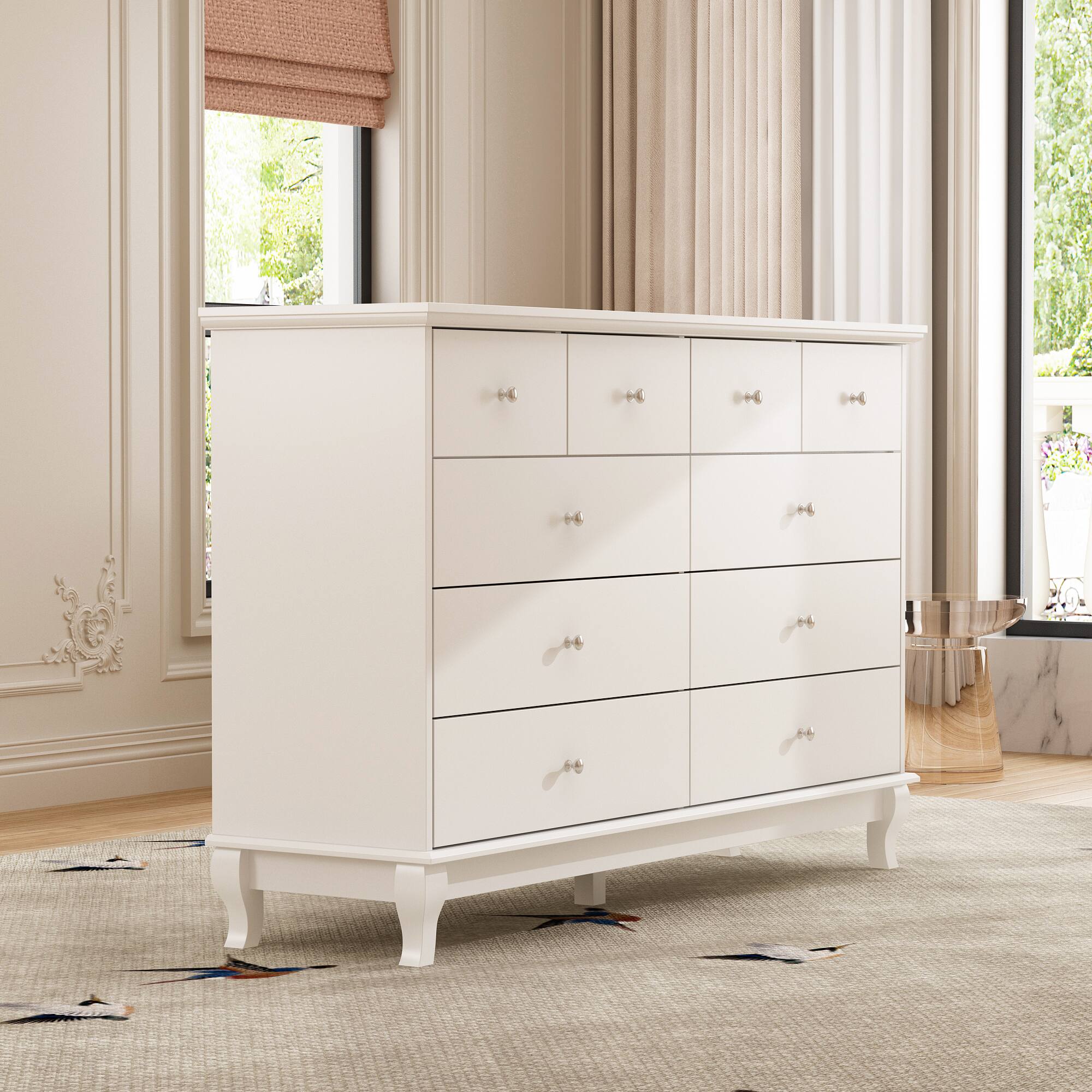 Alt View 8. Famapy - Famapy Horizontal Dresser: Elevate Spaces with European - Style Elegance - White.
