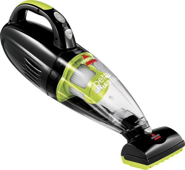 BISSELL - Pet Hair Eraser Cordless Hand Vacuum - Black/Citrus Lime - Angle Zoom