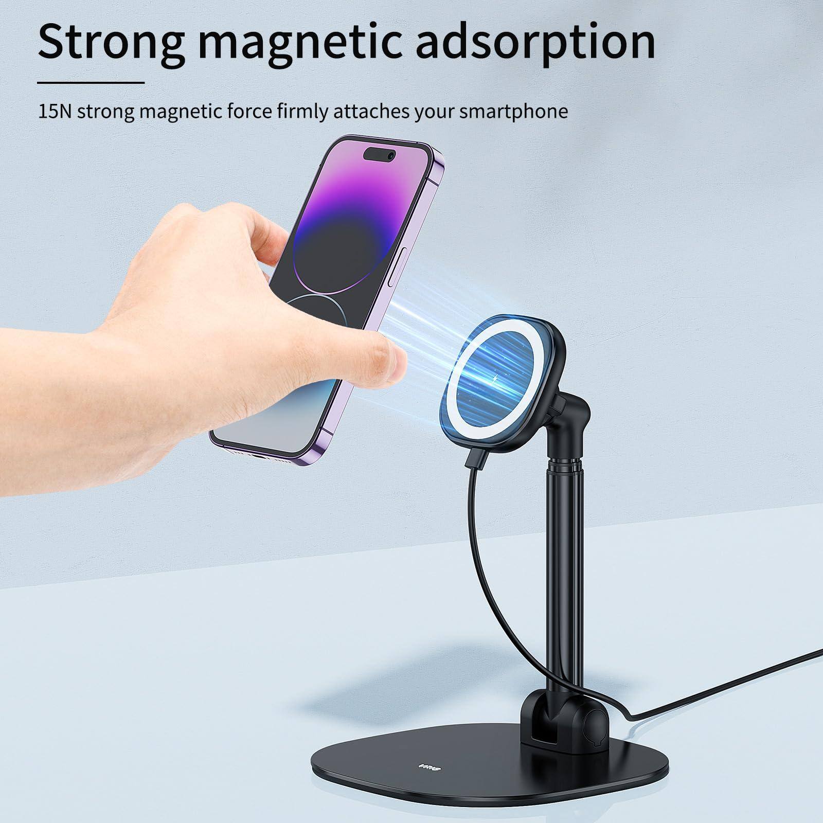 Strong magnetic adsorption  
15N strong magnetic force firmly attaches your smartphone