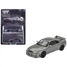True Scale Miniatures - Nissan Skyline GT-R (NISMO BCNR33 CRS Version) RHD Dark Metal Gray Metallic Limited Edition 1/64 Model Car by Mini GT