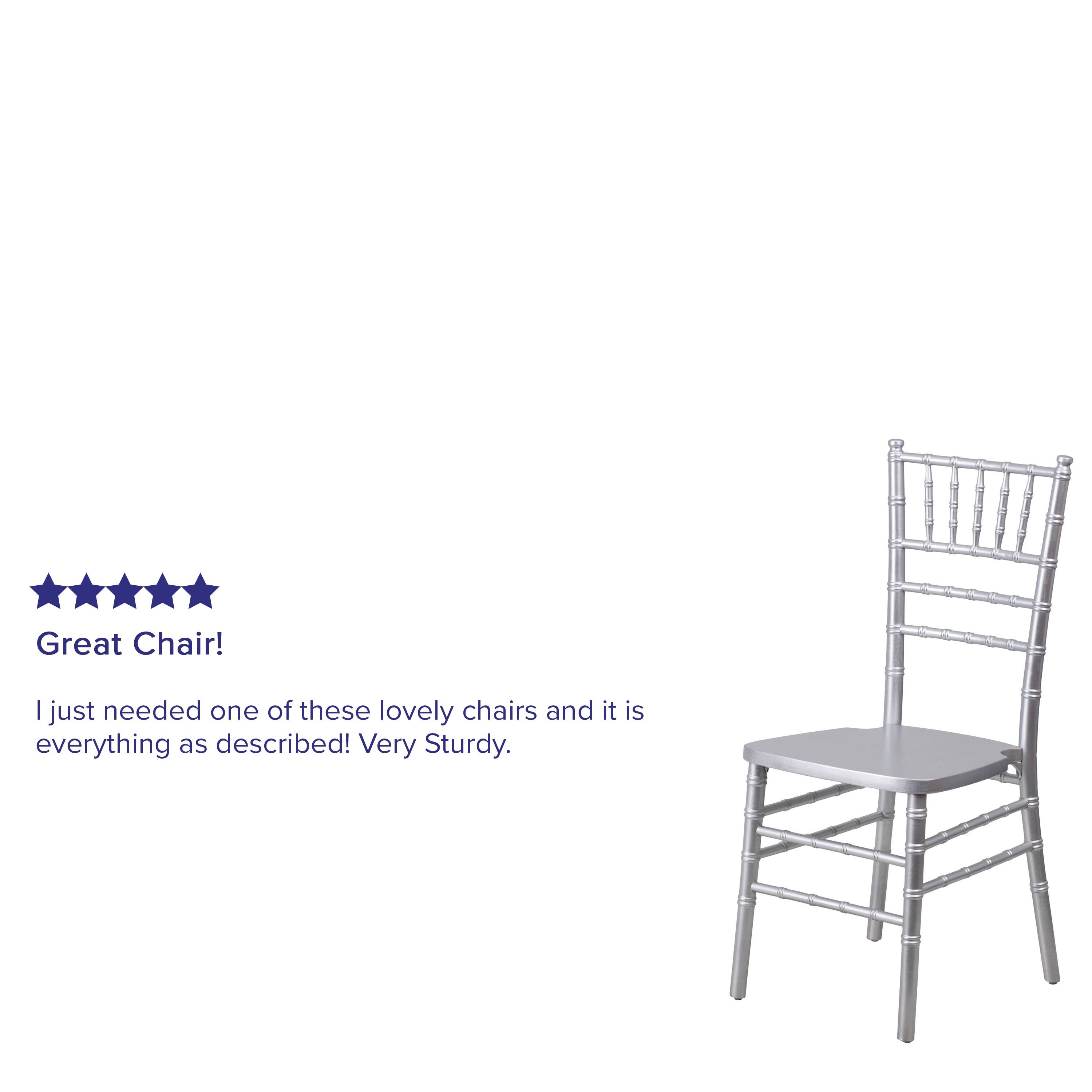 Alt View 14. Alamont Home - HERCULES Series Wood Chiavari Chair - Silver.