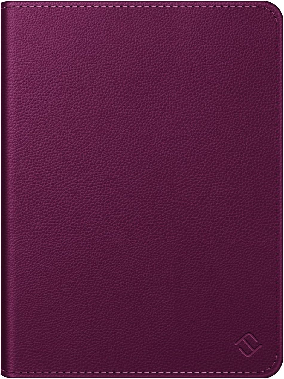 Alt View 5. Fintie - Case for 7"/6.8" Kindle Paperwhite 12th/11th Gen & Kindle Colorsoft PU Leather Stand Cover Foldable Kickstand Hand Strap - Purple.