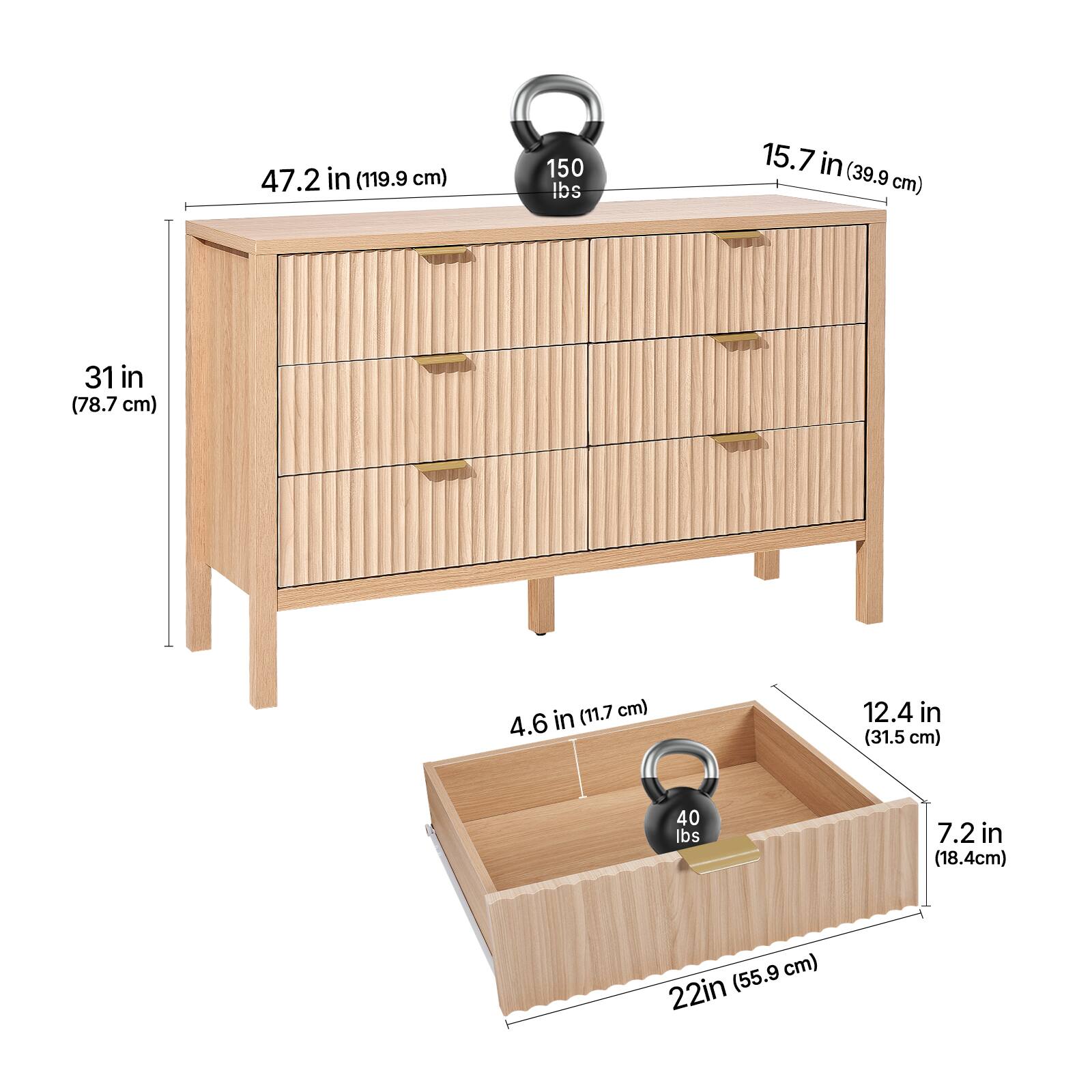 47.2 in (119.9 cm)  
150 lbs  
15.7 in (39.9 cm)  
31 in (78.7 cm)  
4.6 in (11.7 cm)  
12.4 in (31.5 cm)  
7.2 in (18.4 cm)  
22 in (55.9 cm)  
40 lbs