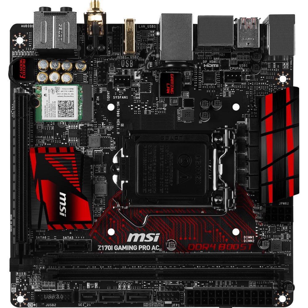 Best Buy: MSI Z170I GAMING PRO AC Mini-ITX Motherboard (Socket 1151) Multi