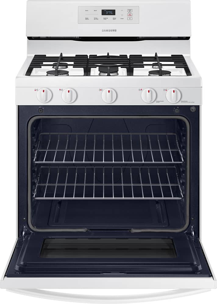 Best Buy Samsung 5.8 Cu. Ft. Freestanding Gas Range White NX58K3310SW