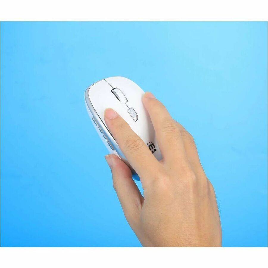Alt View 2. Manhattan - Manhattan MW6185 Wireless Optical USB Mouse - Full-size Mouse - Optical - Wireless - 32.81 ft - Radio Frequency - 2.40 G - White.